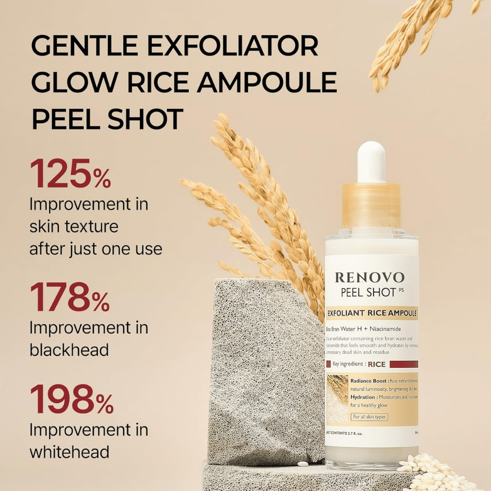 Renovo Peel Shot - Renewal Rice Exfoliating Ampoule - Renovo
